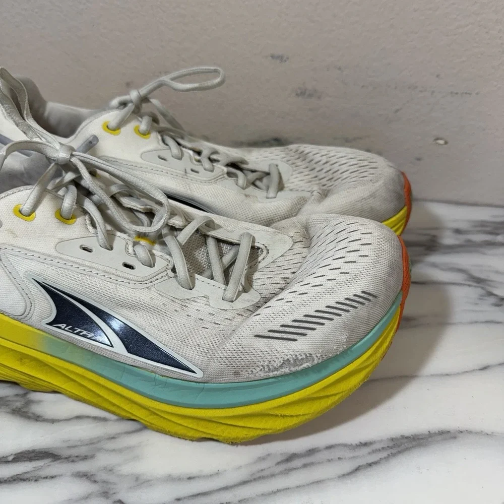 Altra Via Olympus Mens White Road Running Training Shoes US 13 Sneakers Lace Up